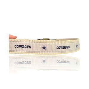 Vineyard Vines Men's Dallas Cowboys Canvas Belt Size 30 Silver & Navy: GUC